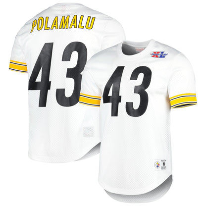 Mitchell & Ness Men's NFL N&N Mesh Crewneck Steelers 2005 Troy Polamalu Jerseys