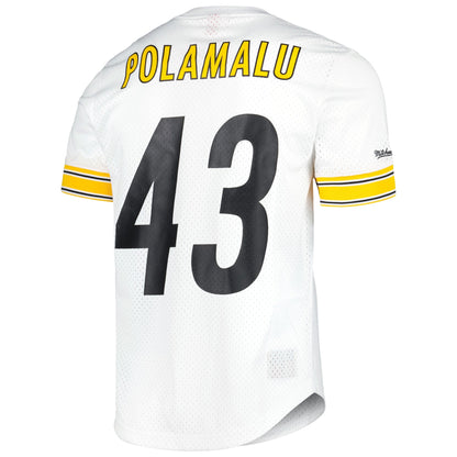 Mitchell & Ness Men's NFL N&N Mesh Crewneck Steelers 2005 Troy Polamalu Jerseys