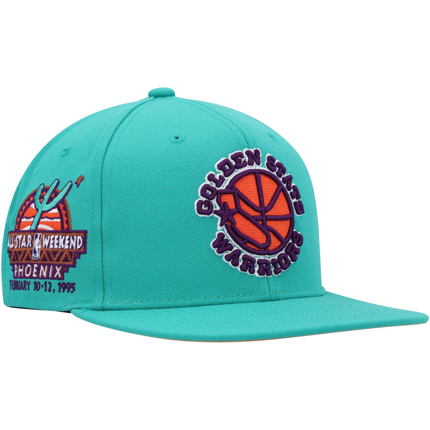 Men's Mitchell & Ness NBA Desert Green Snapback Hwc Warriors
