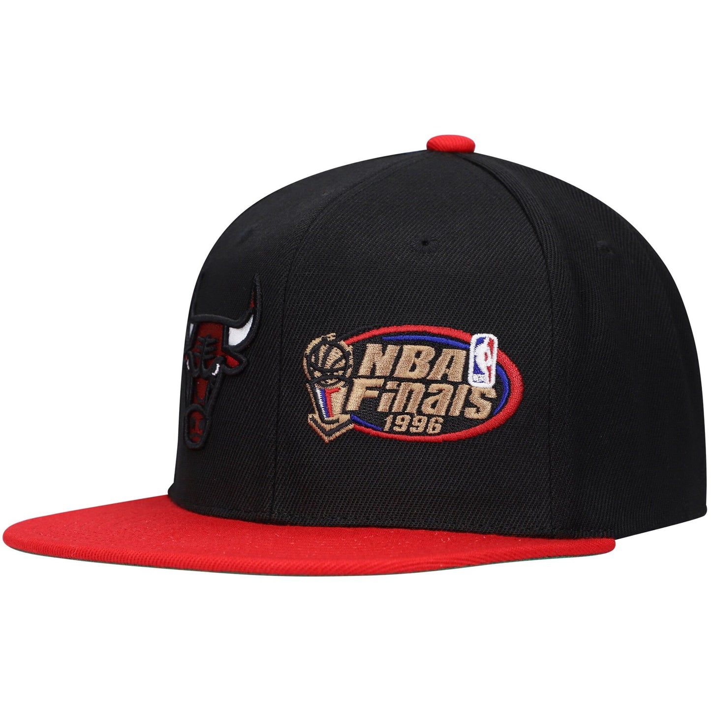 Men's Mitchell & Ness NBA Dual Whammy Snapback Bulls - Black-Red