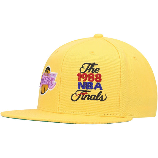 Men's Mitchell & Ness NBA Dual Whammy Snapback Hwc Lakers - Gold
