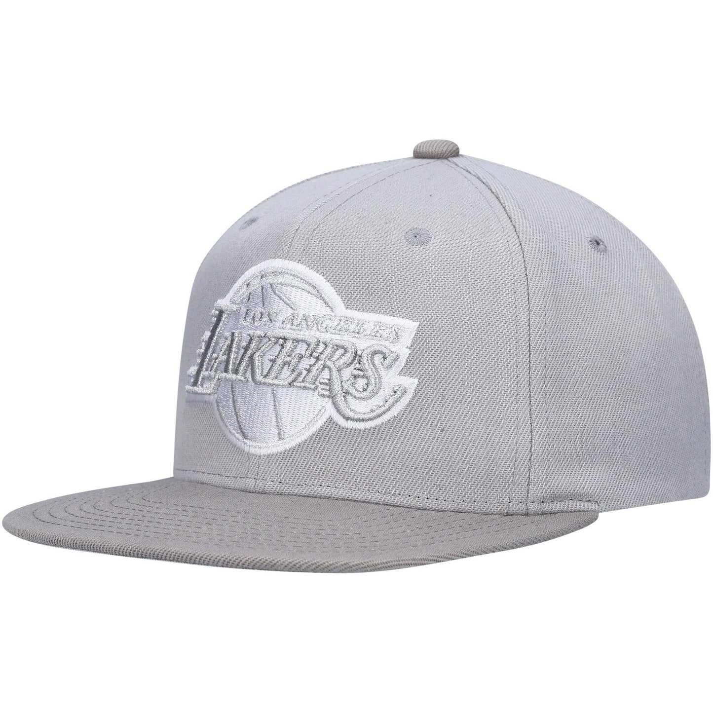 Mitchell & Ness Men's NBA Metallic Gray Snapback Lakers Grey