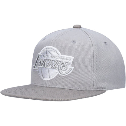 Mitchell & Ness Men's NBA Metallic Gray Snapback Lakers Grey