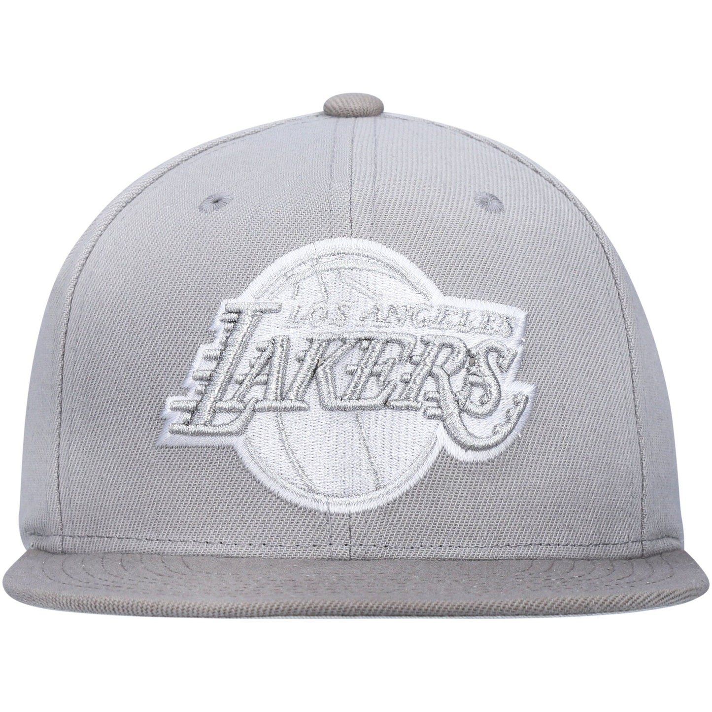 Mitchell & Ness Men's NBA Metallic Gray Snapback Lakers Grey