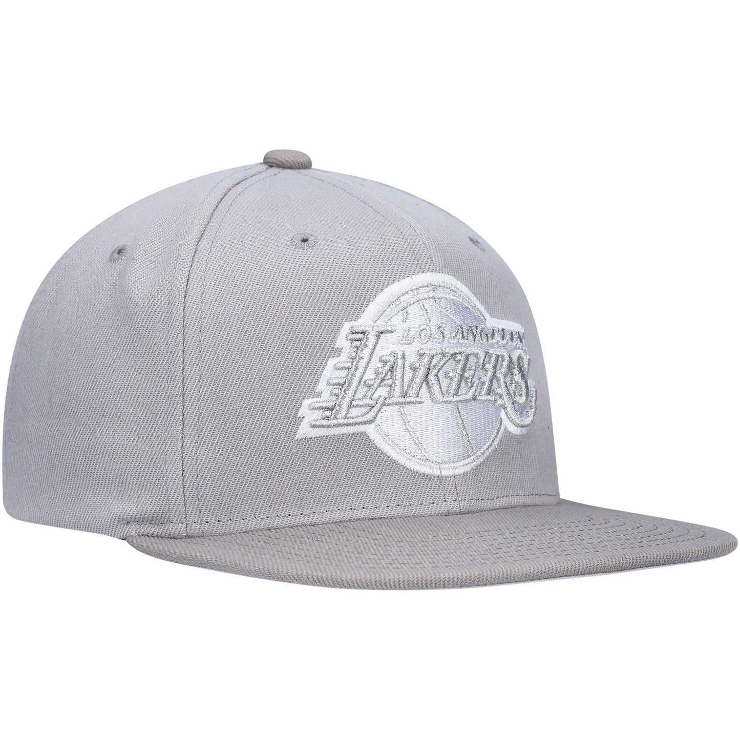 Mitchell & Ness Men's NBA Metallic Gray Snapback Lakers Grey