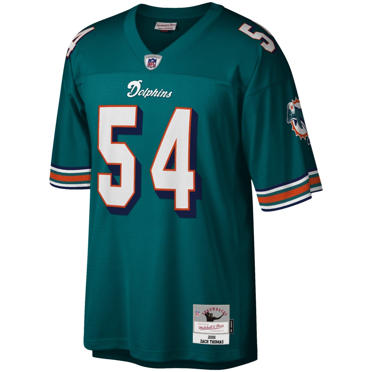 Men's Mitchell & Ness NFL Legacy Jersey Dolphins 2006 Zach Thomas