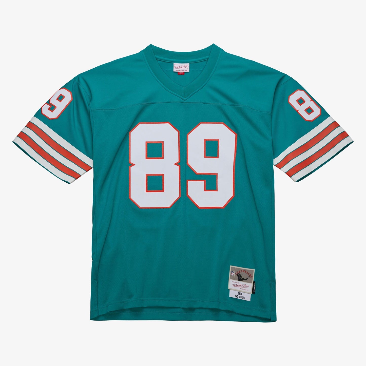 Men's Mitchell & Ness NFL Dark Jersey Dolphins 1984 Nat Moore