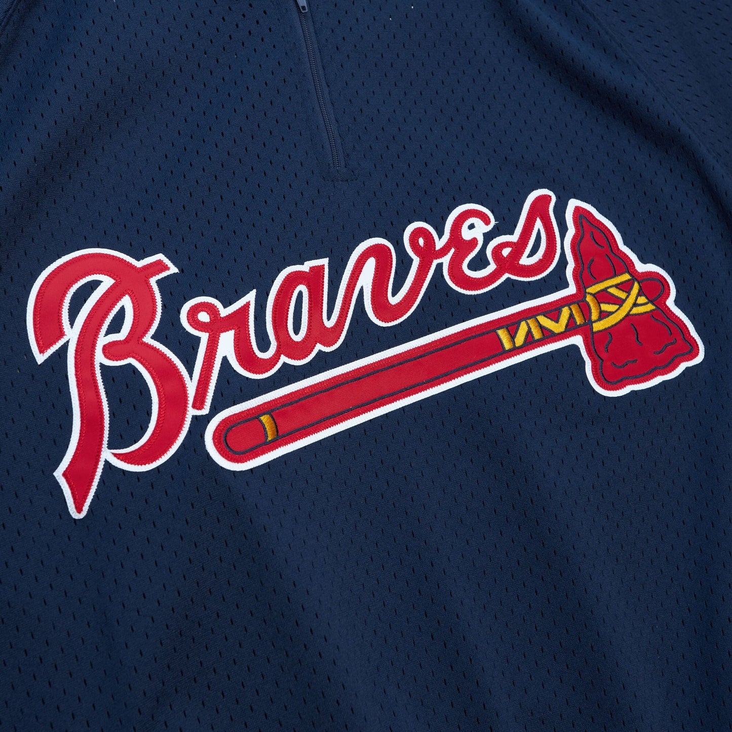 Men's Mitchell & Ness MLB Authentic Bp Jersey - 1/4 Zip Braves 1991