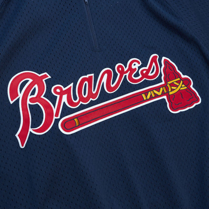Mitchell & Ness Men's MLB Authentic Bp Jersey - 1/4 Zip Braves 1991 Jerseys