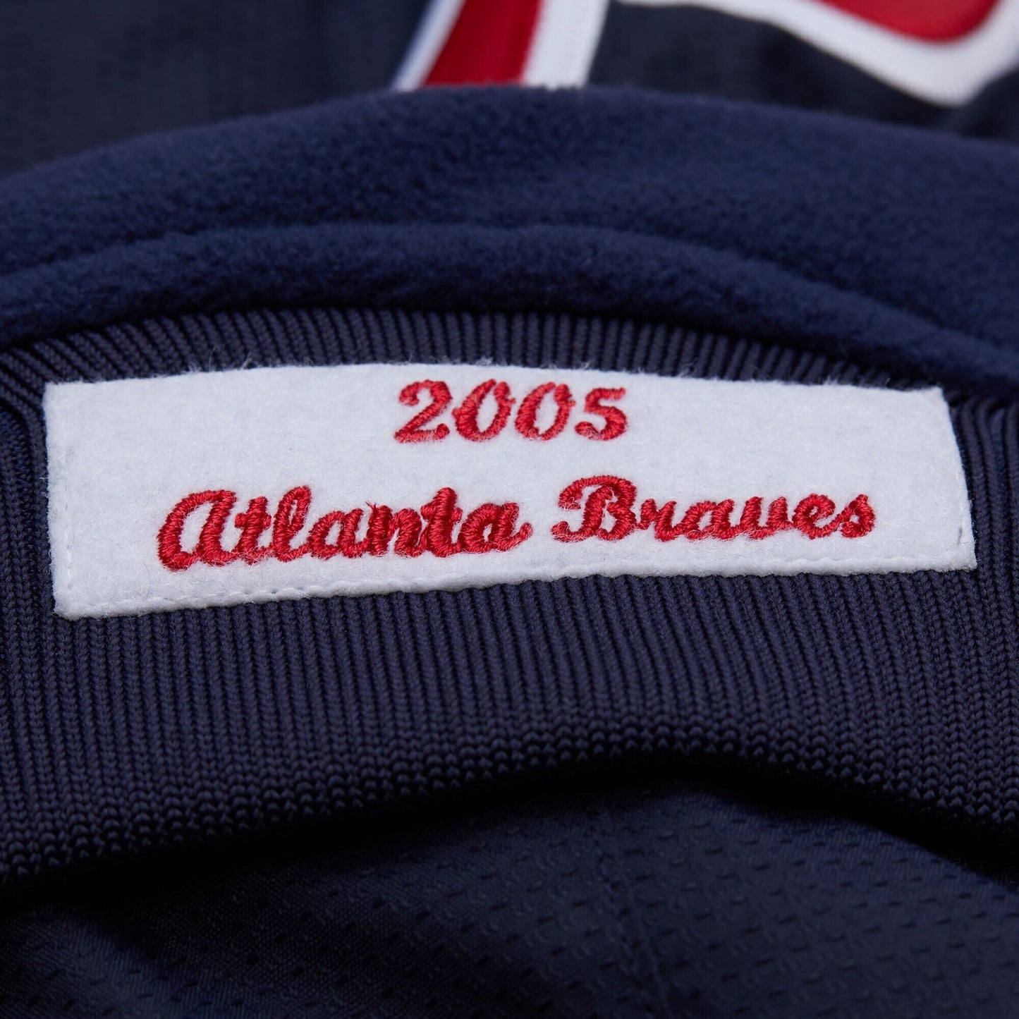 Men's Mitchell & Ness MLB Navy Jacket Braves 2005