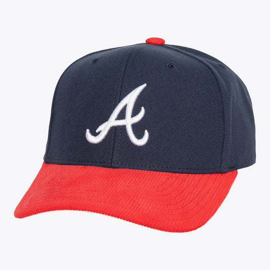 Men's Mitchell & Ness MLB Cord Pro Snapback Braves - Navy