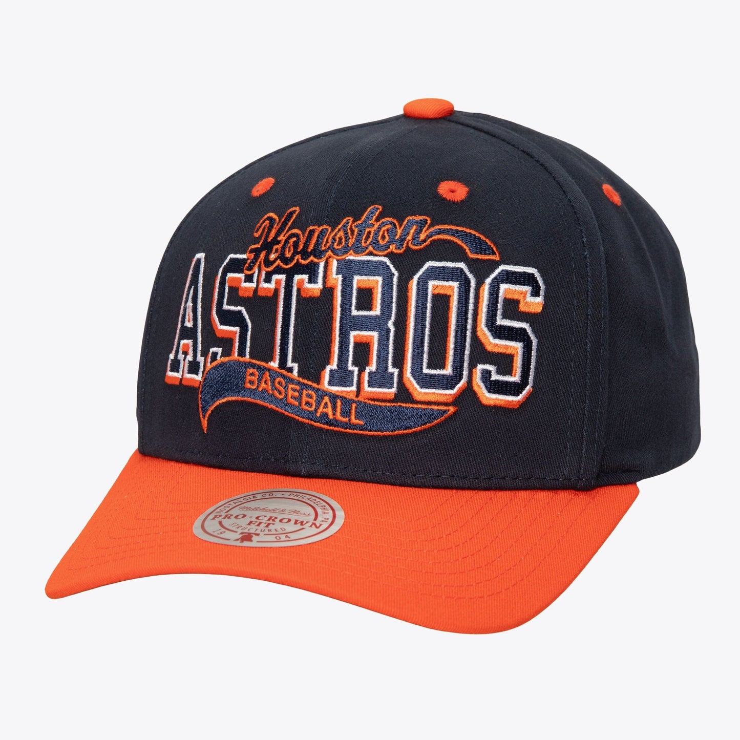 Mitchell & Ness Men's MLB Block Sweep Pro Snapback Coop Astros Snapback Caps