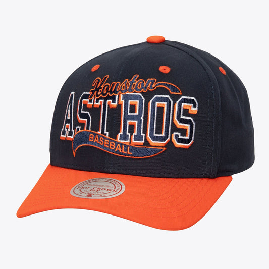 Mitchell & Ness Men's MLB Block Sweep Pro Snapback Coop Astros Snapback Caps