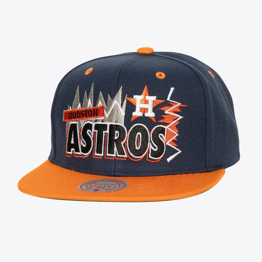 Men's Mitchell & Ness MLB Buzz Snapback Astros - Navy