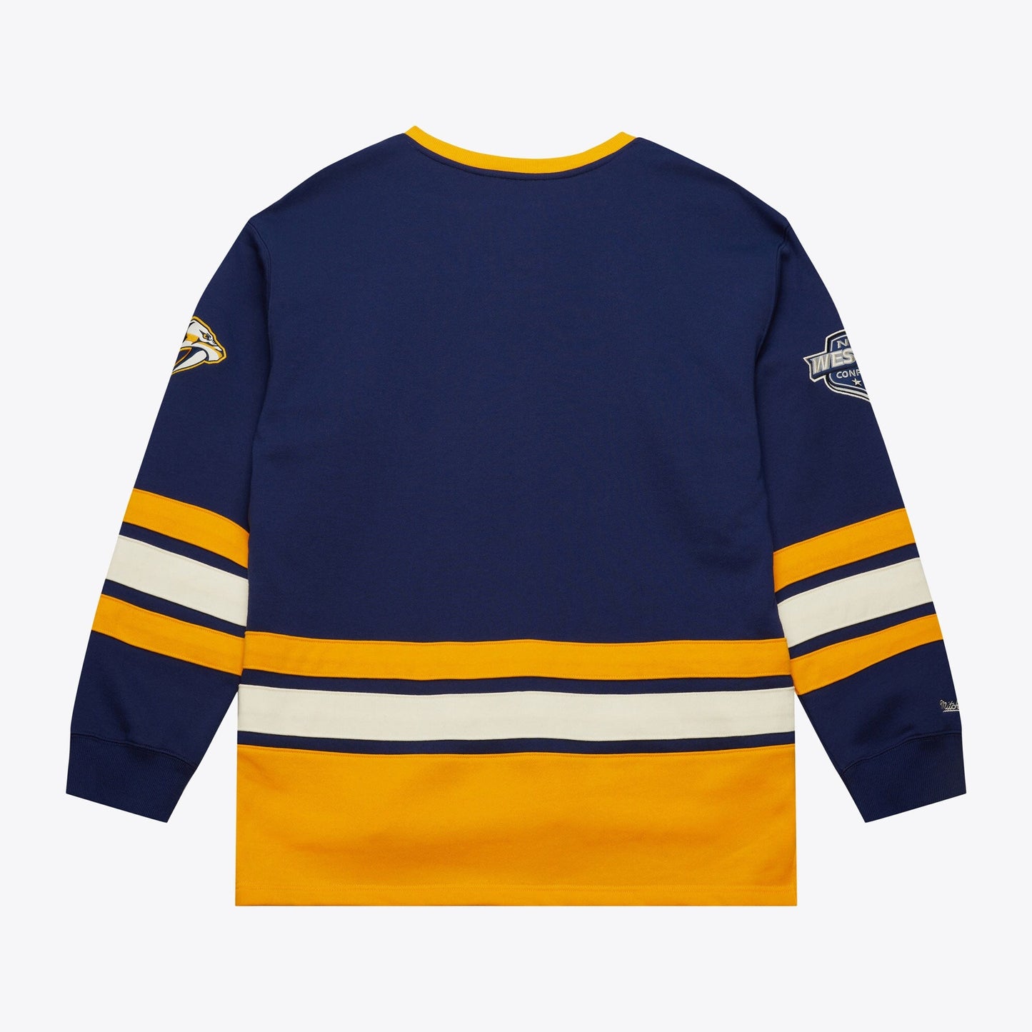 Men's Mitchell & Ness Nhl Heritage Lace-Up Crew Current Logo Predators