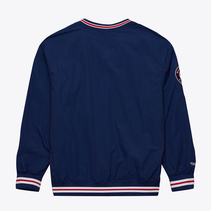 Mitchell & Ness Men's MLB Classic Nylon Pullover Current Logo Nationals Pullovers