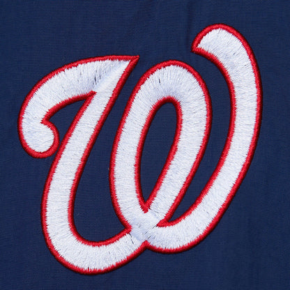 Mitchell & Ness Men's MLB Classic Nylon Pullover Current Logo Nationals Pullovers
