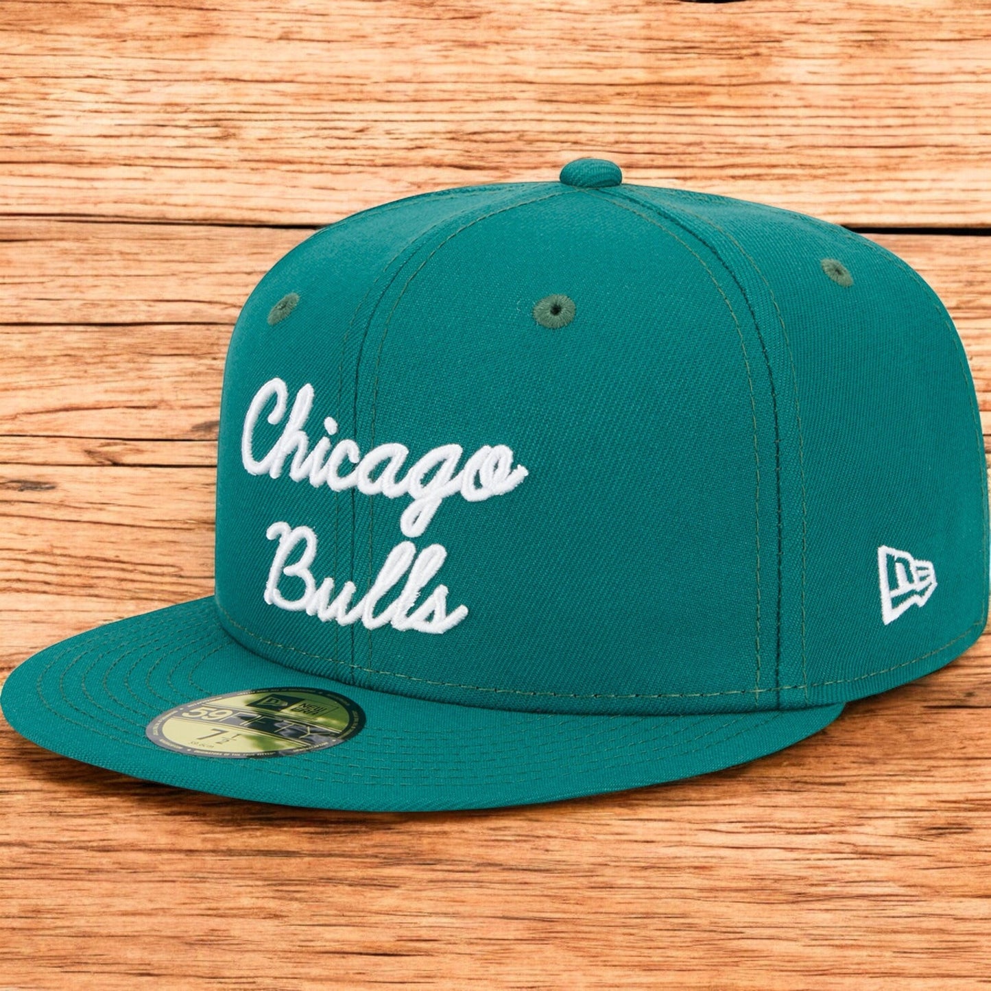 New Era Men's NBA Chicago Bulls 5950 Script Fitted Green