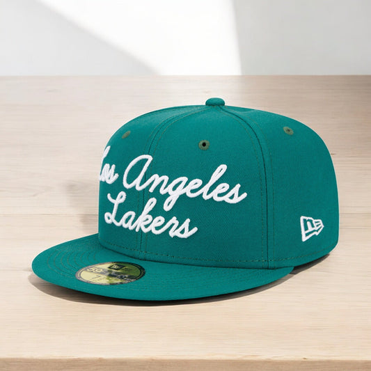 New Era Men's NBA La Lakers 5950 Script Fitted