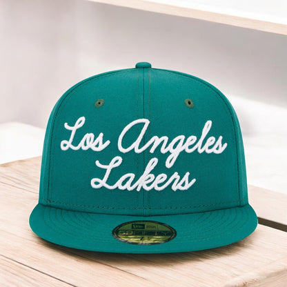 New Era Men's NBA La Lakers 5950 Script Fitted