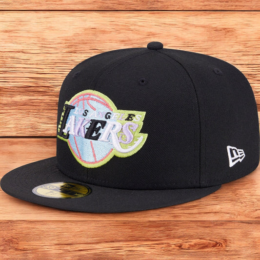 New Era Men's NBA La Lakers 5950 Color Pack Fitted Black