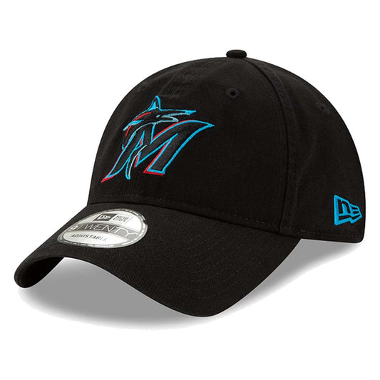 Men's New Era MLB Miami Marlins 920 Core Classic Strapback - Black