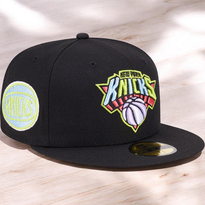 New Era Men's NBA Ny Knicks 5950 Color Pack Side Patch Fitted Black