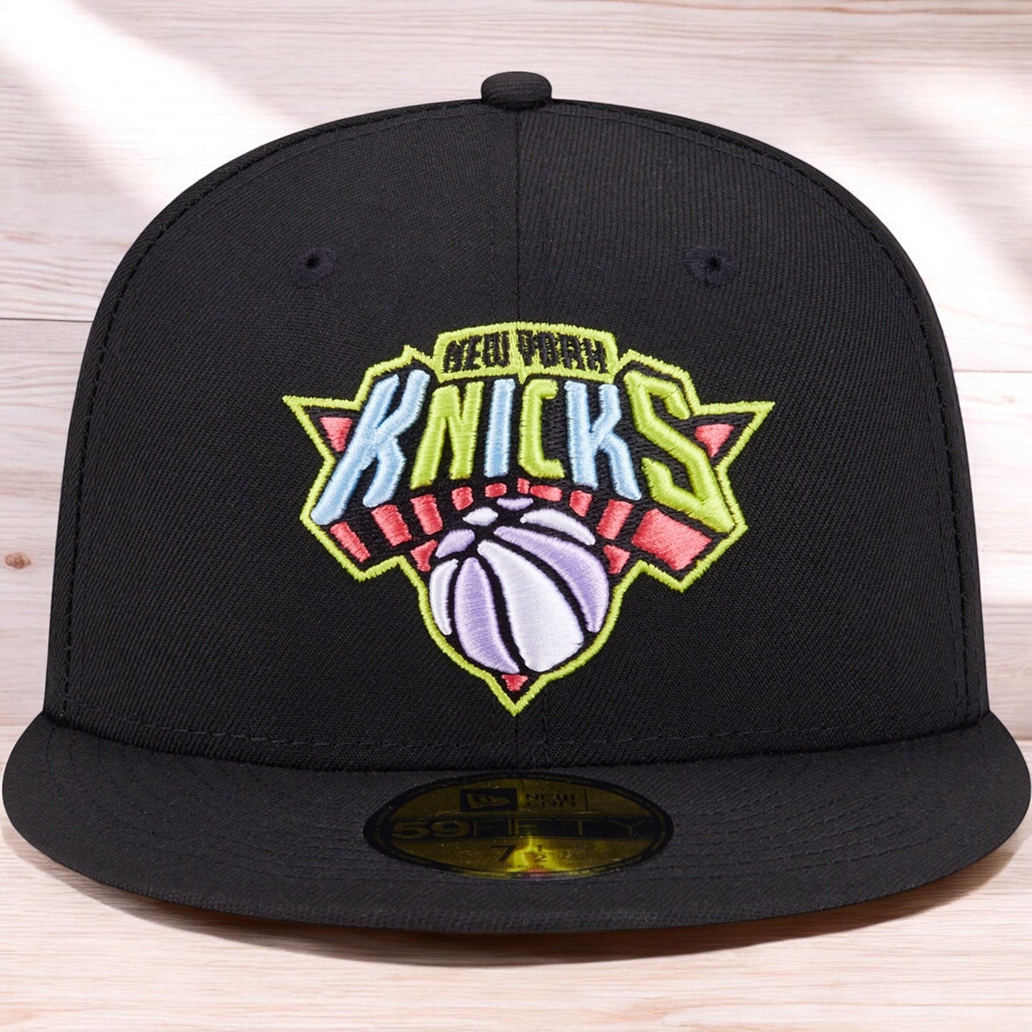 New Era Men's NBA Ny Knicks 5950 Color Pack Side Patch Fitted Black