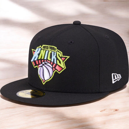 New Era Men's NBA Ny Knicks 5950 Color Pack Side Patch Fitted Black