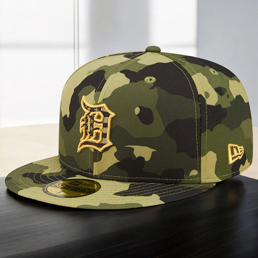 New Era Men's MLB 2022 Detroit Tigers Armed Forces Date 5950 Hats