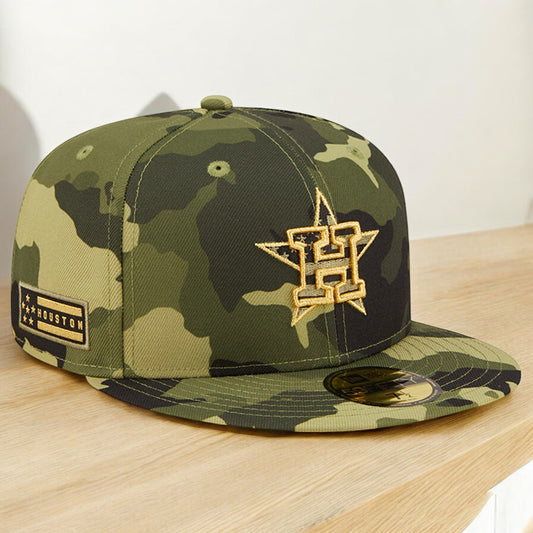 New Era Men's MLB 2022 Houston Astros Armed Forces Date 5950 Hats