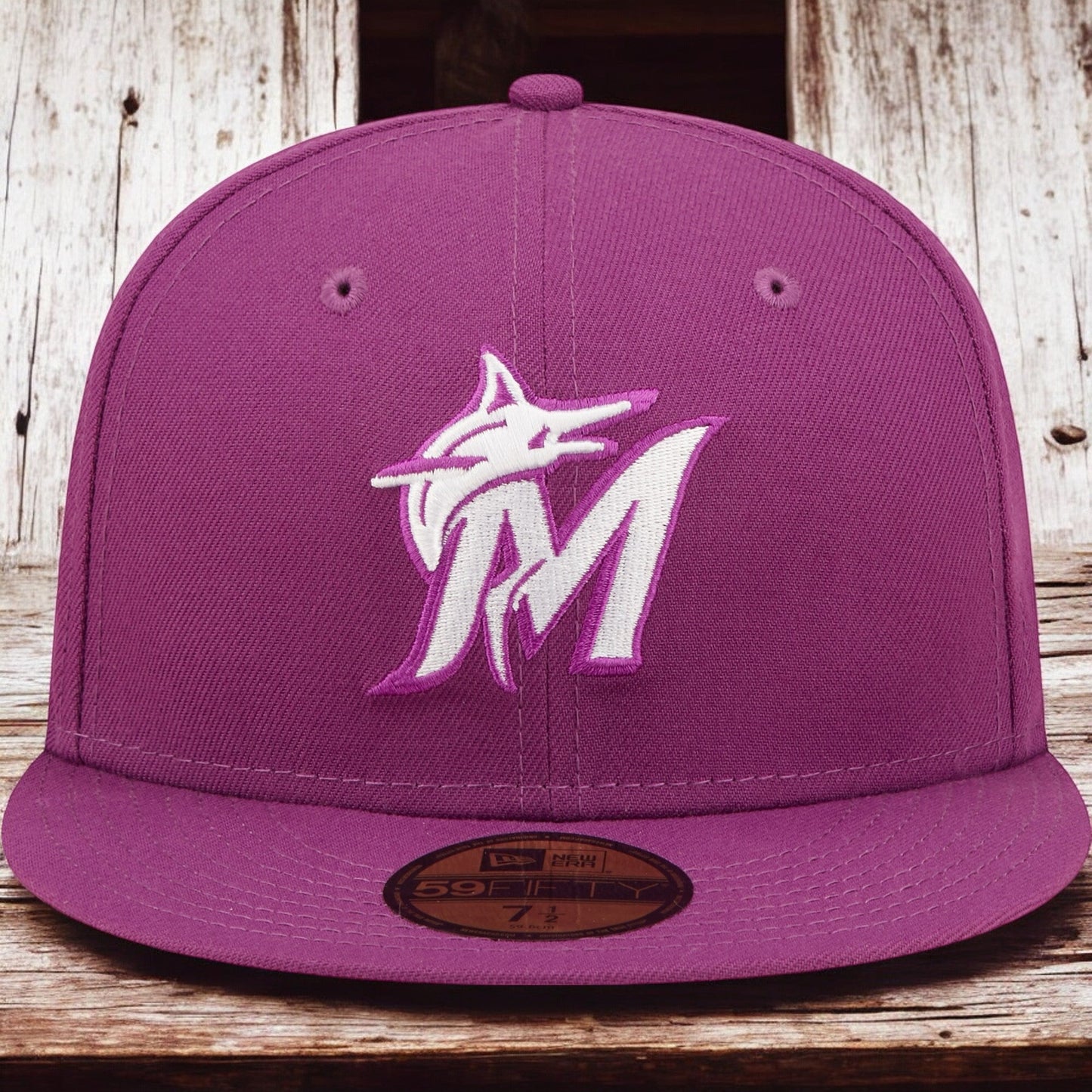 Men's New Era MLB Miami Marlins 5950 Fitted - Sparkling Grape