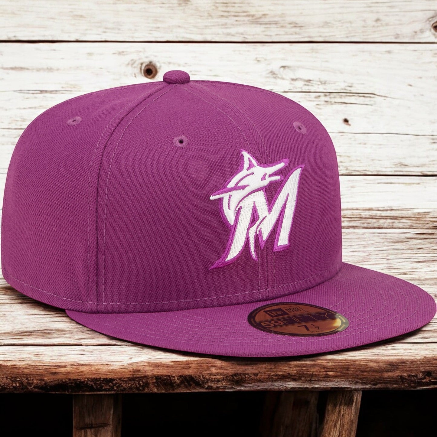 Men's New Era MLB Miami Marlins 5950 Fitted - Sparkling Grape