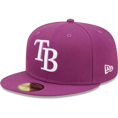 New Era Men's MLB Tampa Bay Rays 5950 Fitted Grape
