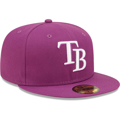 New Era Men's MLB Tampa Bay Rays 5950 Fitted Grape