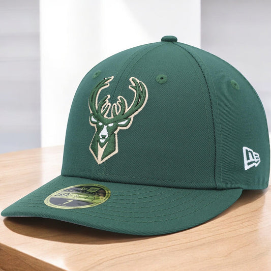 New Era Men's NBA 5950 Basic Team Color Fitted Bucks