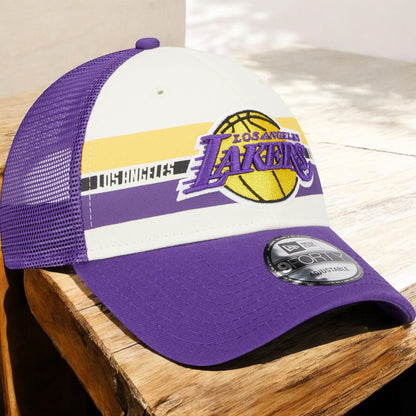New Era Men's NBA 940 Stripes E1 Trucker Snapback Hats