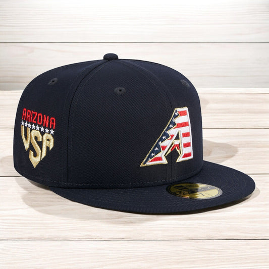 Men's New Era MLB Arizona Diamondbacks 5950 July 4Th Fitted - Navy