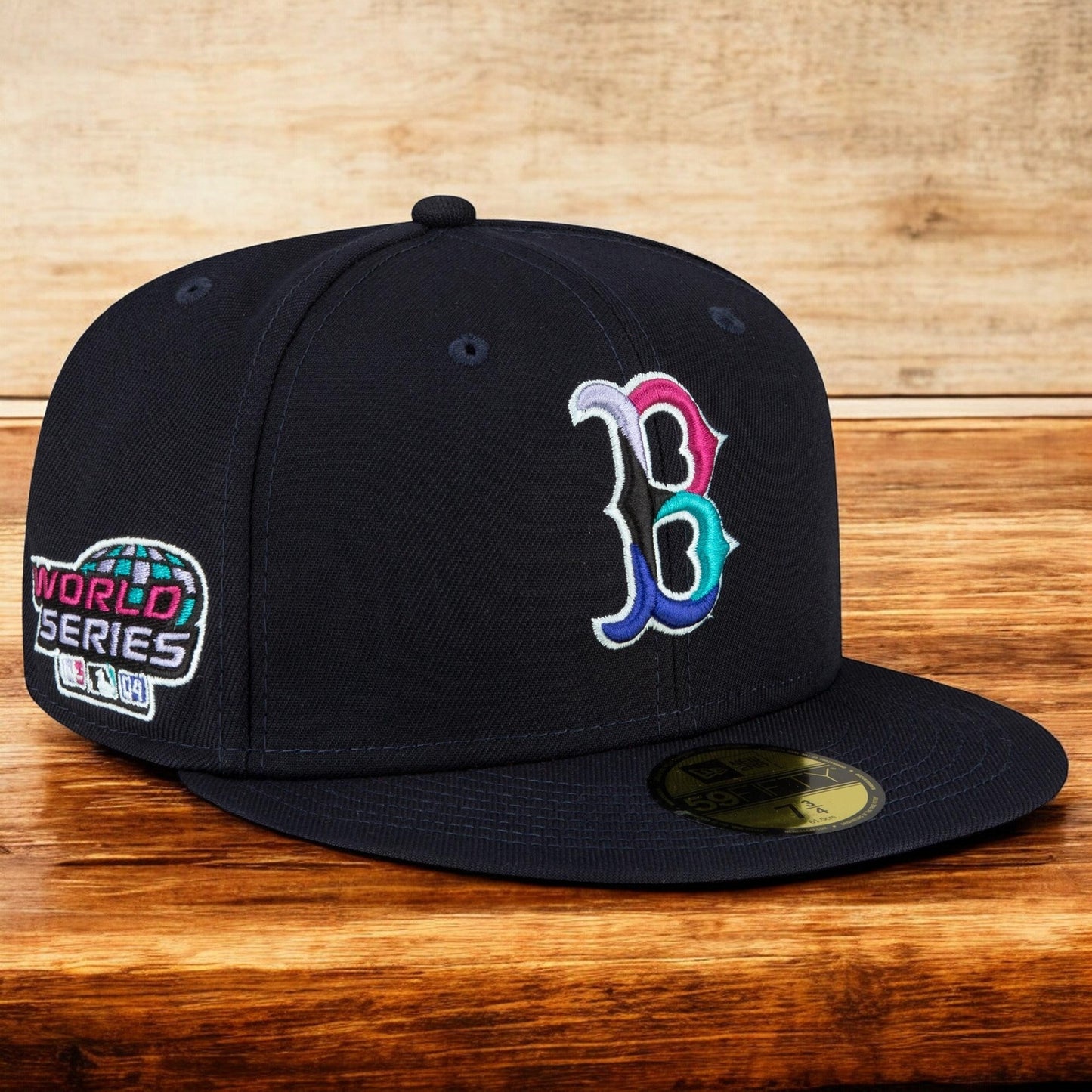 Men's New Era MLB Boston Red Sox 5950 Polar Lights Ws 04 Fitted-Navy