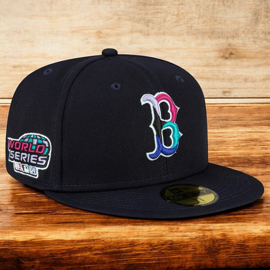 Men's New Era MLB Boston Red Sox 5950 Polar Lights Ws 04 Fitted-Navy