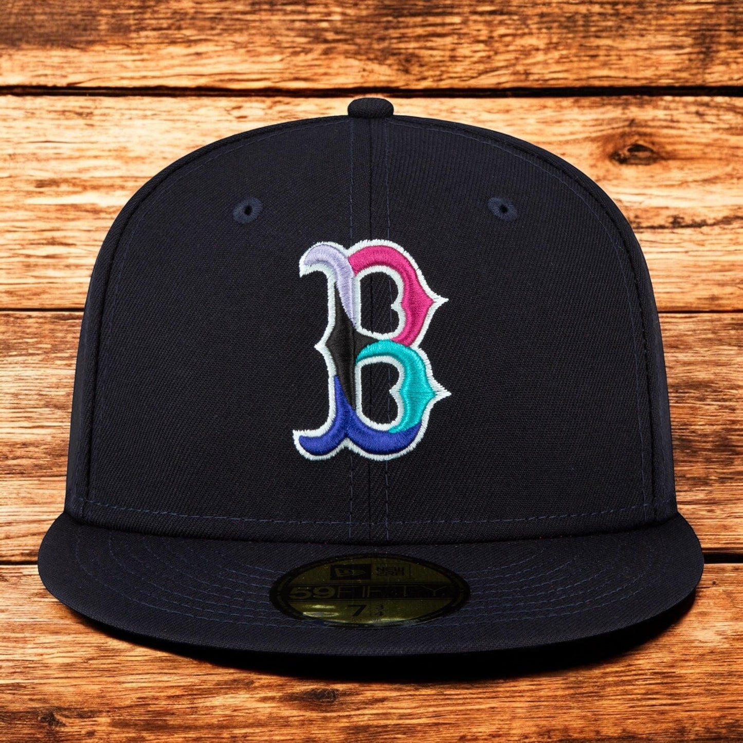 Men's New Era MLB Boston Red Sox 5950 Polar Lights Ws 04 Fitted-Navy