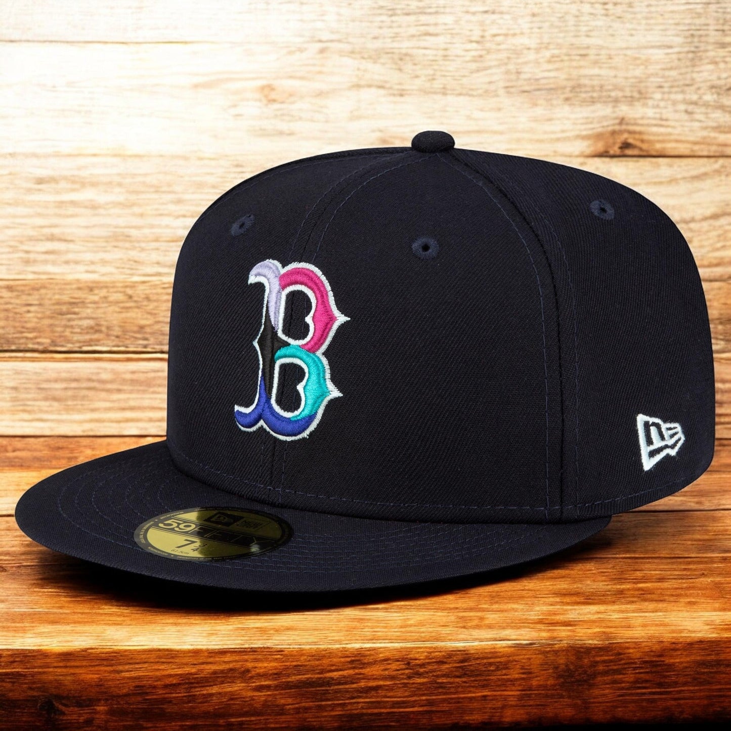 Men's New Era MLB Boston Red Sox 5950 Polar Lights Ws 04 Fitted-Navy