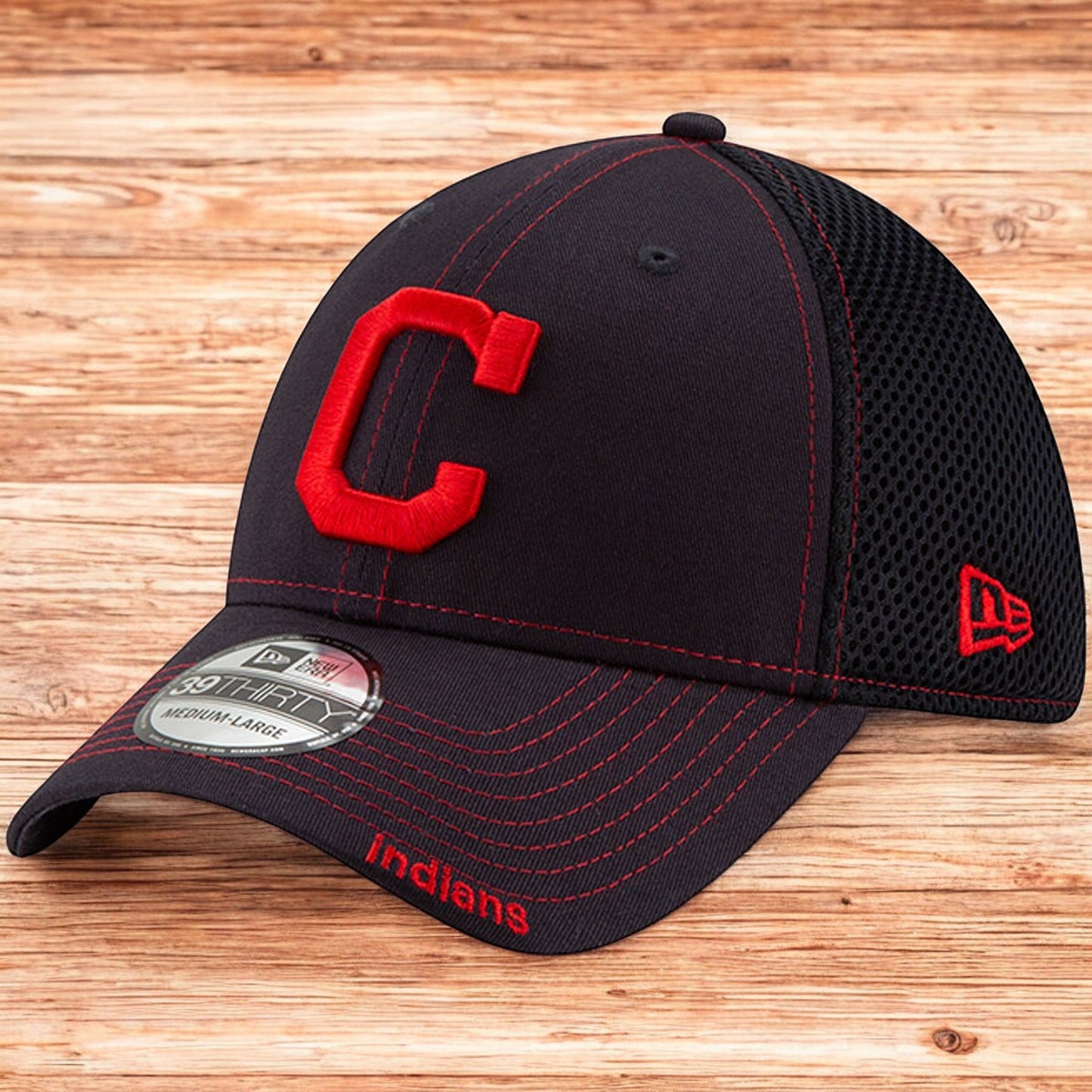 New Era Men's MLB Cleveland Indians 3930 Classic Team 19 Flex Navy