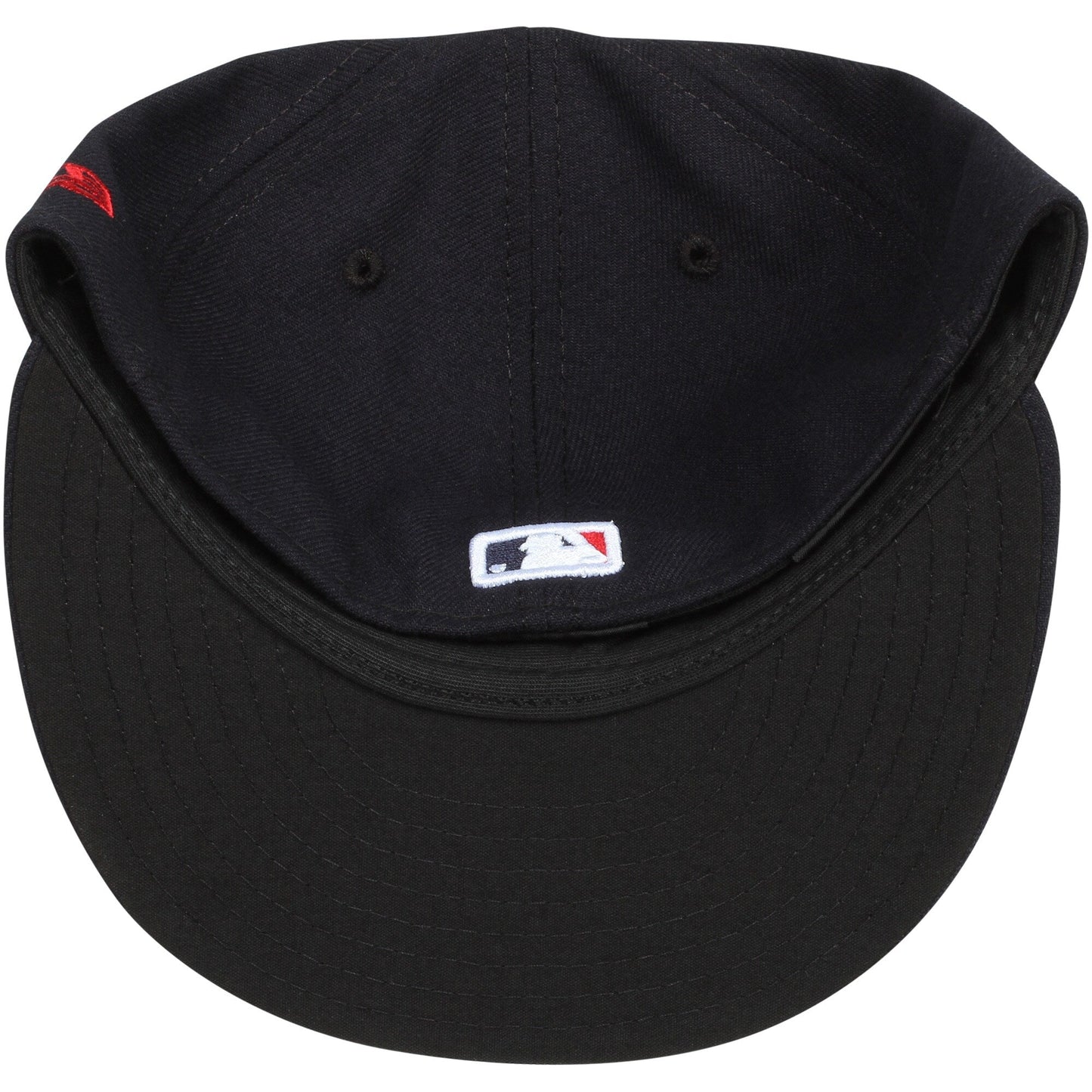 Men's New Era MLB Cleveland Indians 5950 Ac Perf Fitted - Navy/Red