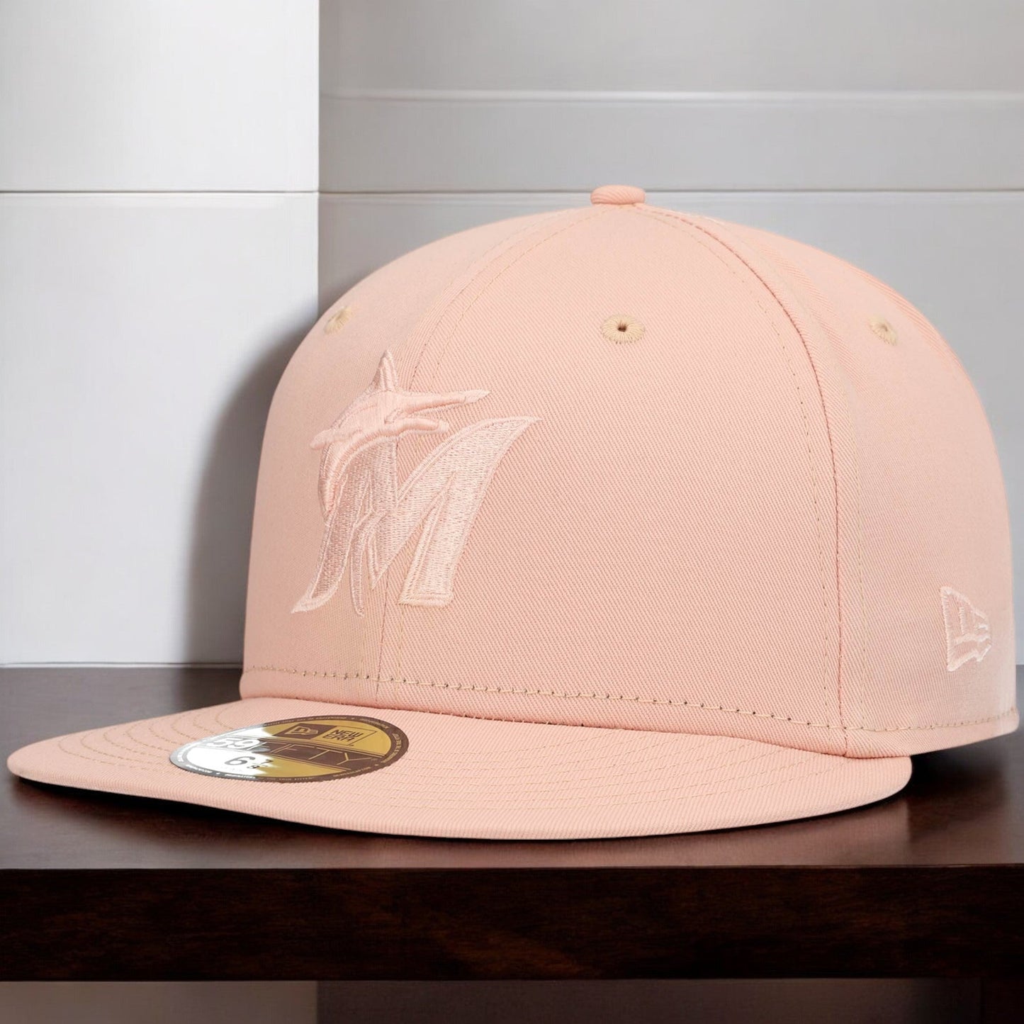 Men's New Era MLB Miami Marlins 5950 Fitted - Pink Blush Sky Tonal