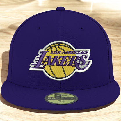 New Era Men's NBA 5950 Basic Team Color Low Profile Fitted Lakers