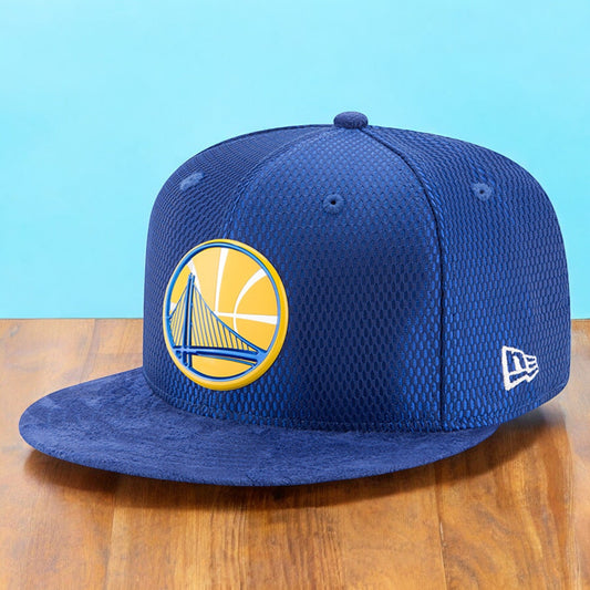 New Era Men's NBA Gs Warriors Suede "On The Court" 5950 Fitted Hats