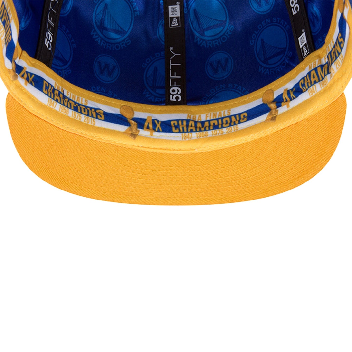 New Era Men's NBA Gs Warriors Trophy Champ 5950 Fitted Blue