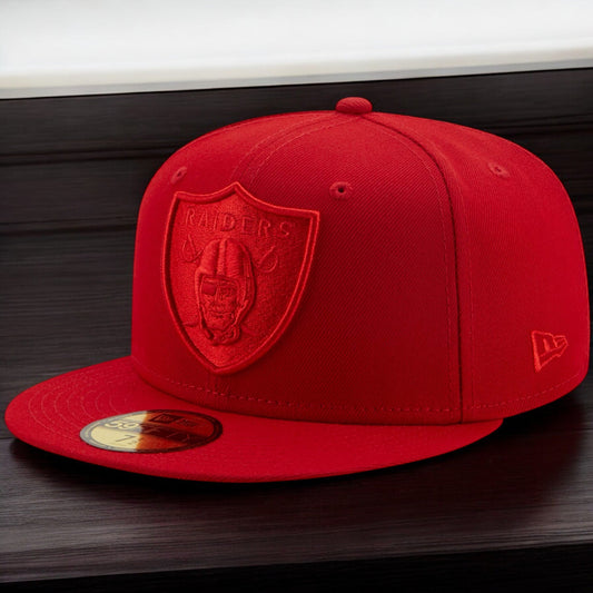 New Era Men's NFL Las Vegas Raiders 5950 Color Pack Fitted Red