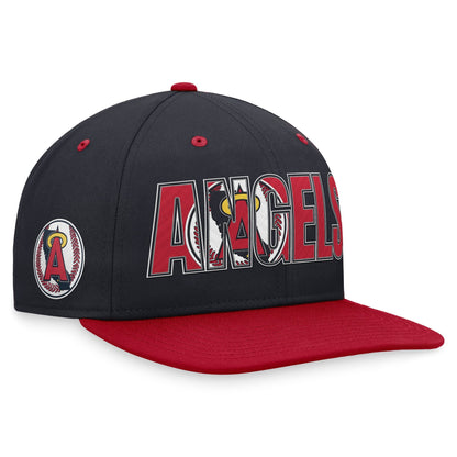 Nike Men's Navy California Angels Cooperstown Collection Pro Snapback Hat Black Red
